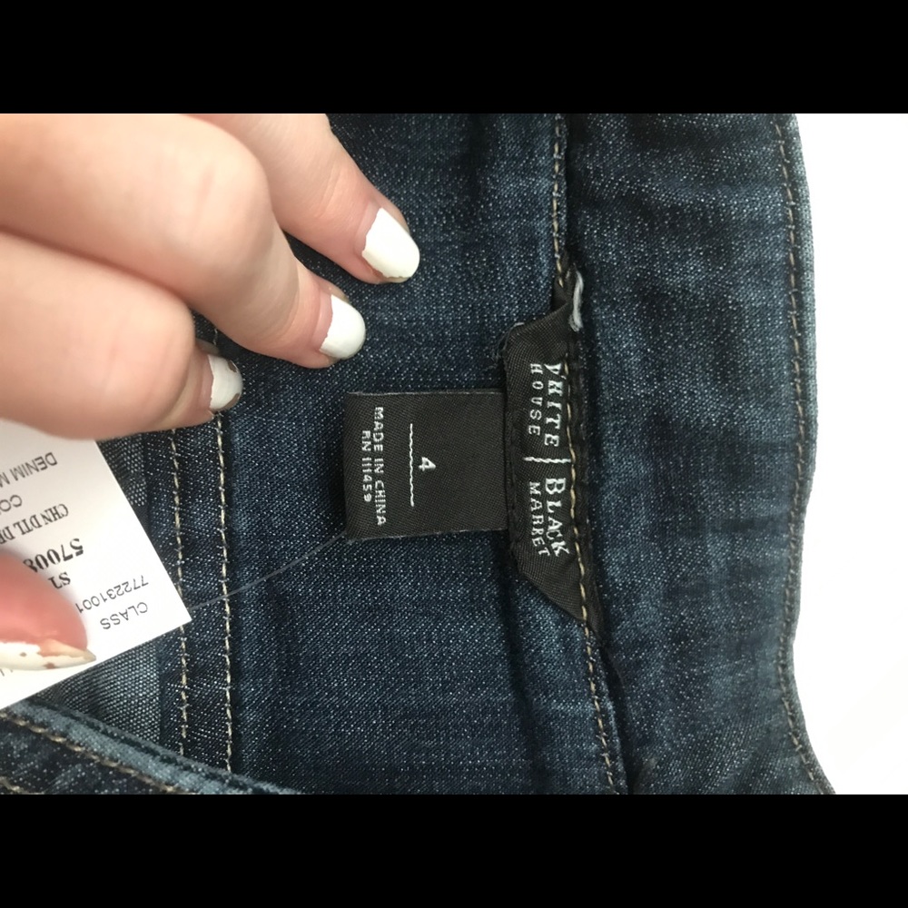 White House Black Market Dark Blue Jean Jacket - Picture 3 of 5